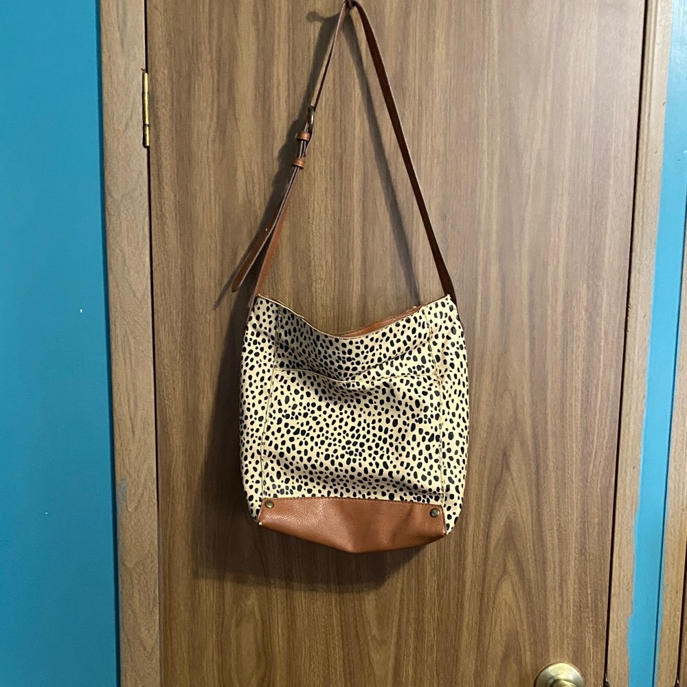 Universal Thread Leopard Print Shoulder Bag With … - image 1